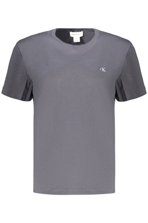 CALVIN KLEIN T-SHIRT DONNA A MANICHE CORTE GRIGIA