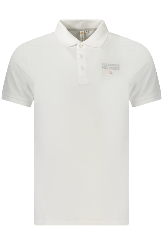 Accademia Militare Military Academy Men's Short-Sleeved Polo Shirt, White