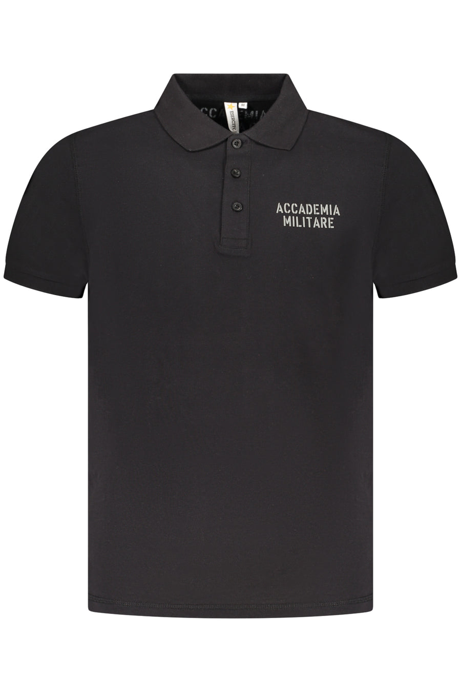 Accademia Militare Military Academy Black Men's Short Sleeve Polo