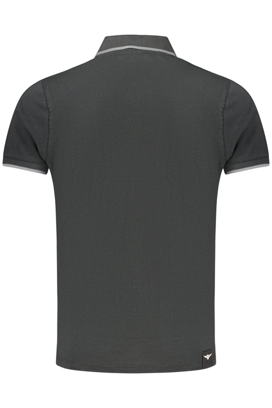 Accademia Militare Military Academy Men's Black Short-Sleeve Polo Shirt