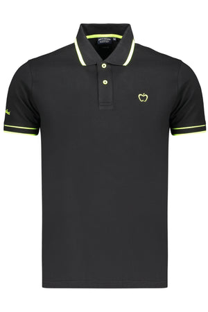 Baci&Abbracci Kisses & Hugs Men's Short-Sleeved Black Polo Shirt