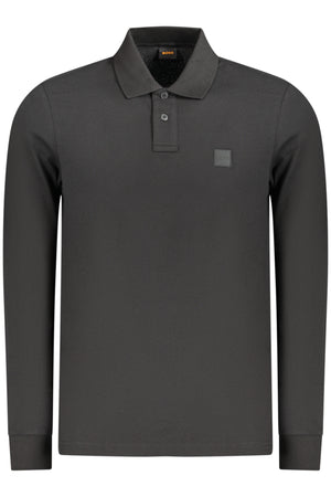 BOSS Men's Long-Sleeved Polo Shirt Black