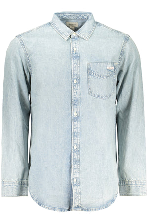 Calvin Klein Men's Long-Sleeved Shirt, Blue
