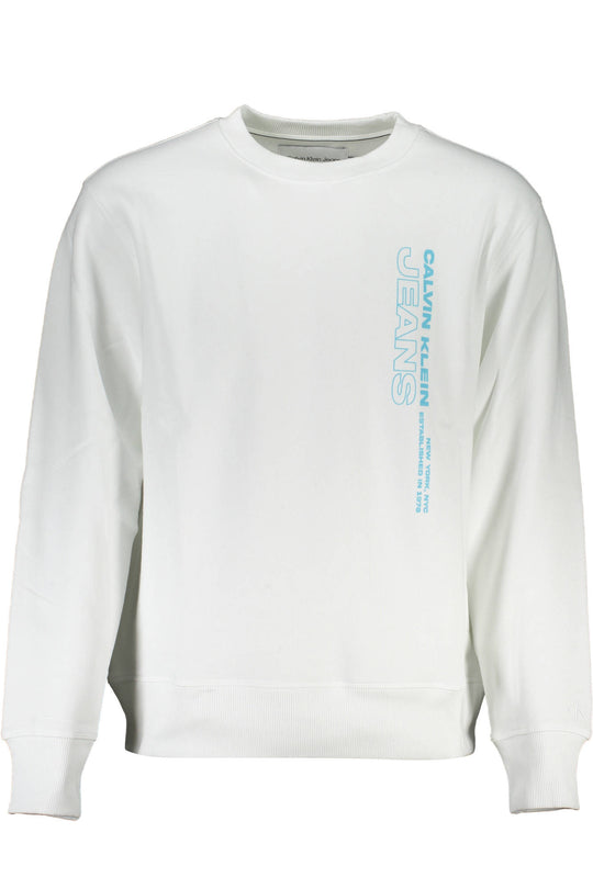 Calvin Klein Men's White Zipless Sweatshirt