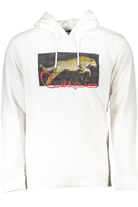 Cavalli Class Men's White Zipless Sweatshirt