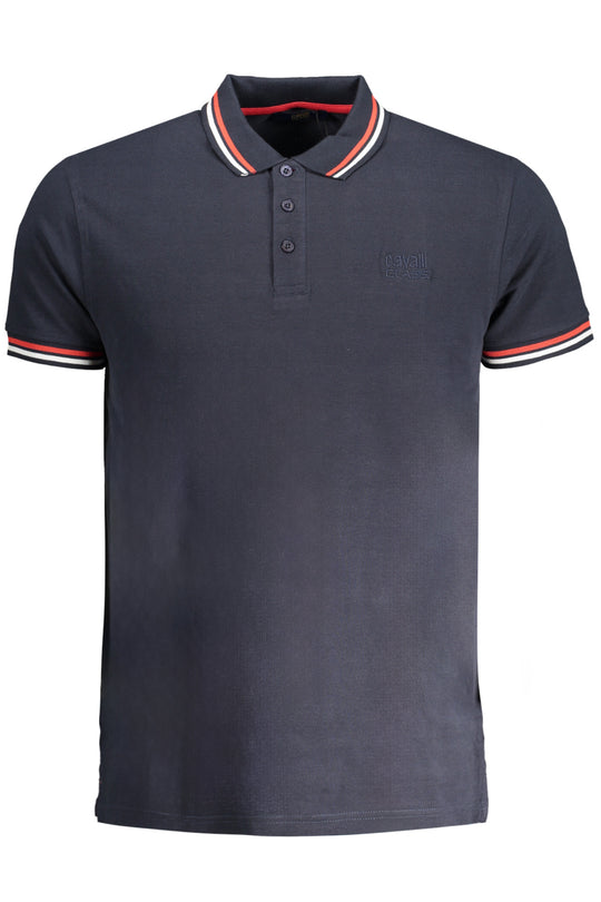 Cavalli Class Men's Short Sleeved Polo Shirt Blue