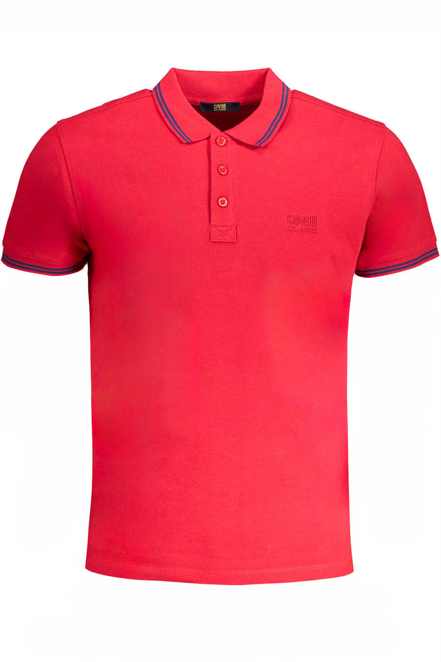 Cavalli Class Men's Short Sleeved Polo Shirt Red