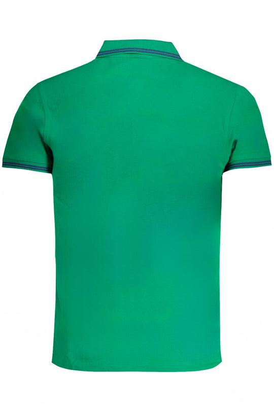 Cavalli Class Men's Green Short Sleeved Polo Shirt