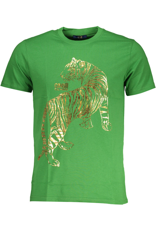 Cavalli Class Green Men's Short Sleeved T-Shirt