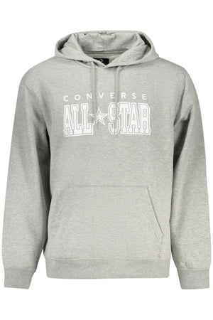 Converse Men's Gray Zip-Up Sweatshirt