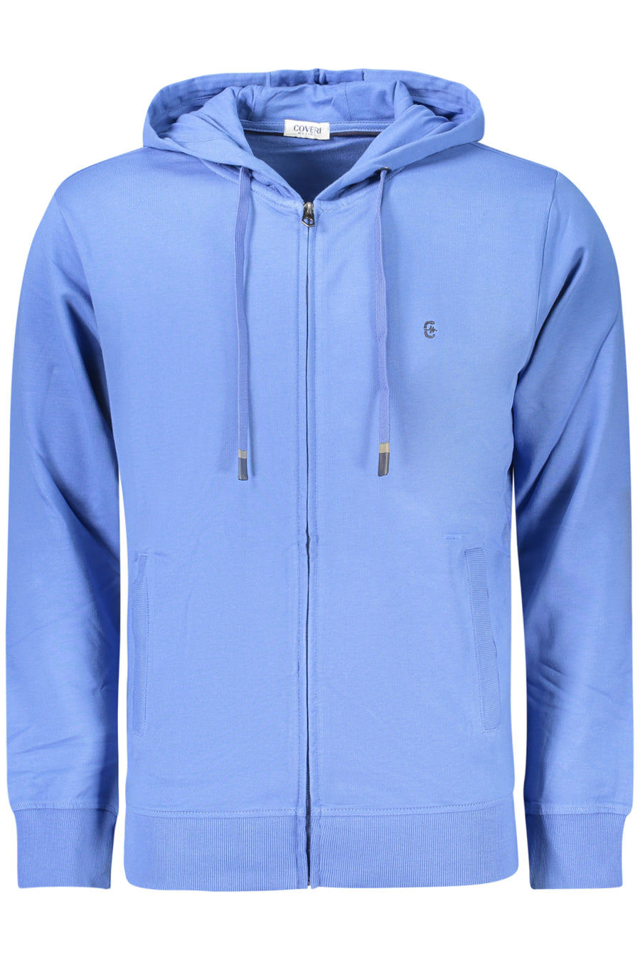 Coveri Moving Men's Blue Zip-Up Sweatshirt