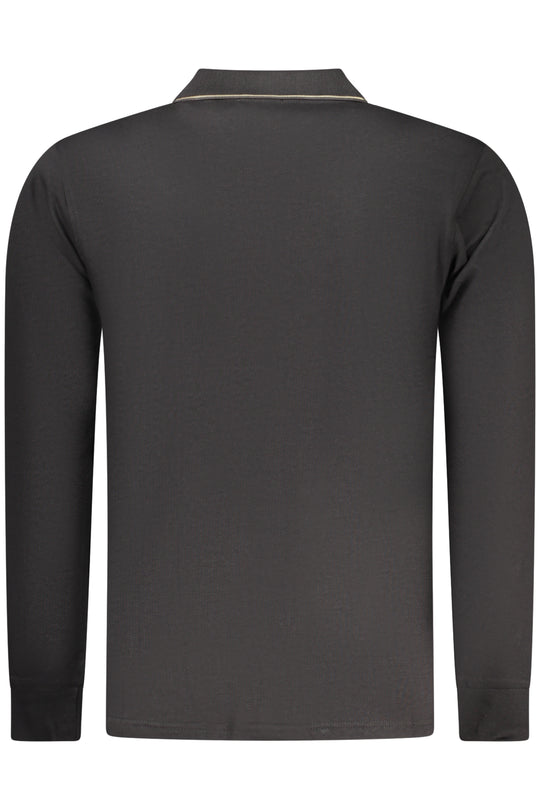 Coveri Moving Men's Long-Sleeve Polo Shirt Black