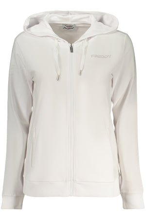 Freddy Women's White Zip-Up Sweatshirt