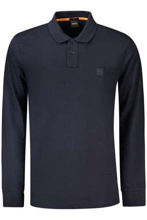 BOSS Hugo Boss Men's Long-Sleeved Polo Shirt, Blue