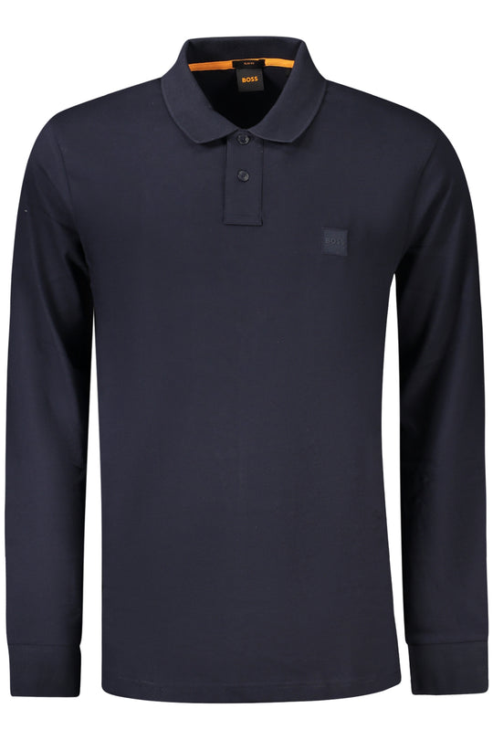 BOSS Hugo Boss Men's Long-Sleeved Polo Shirt, Blue
