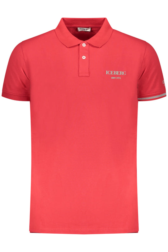 Iceberg Men's Short-Sleeved Polo Shirt, Red