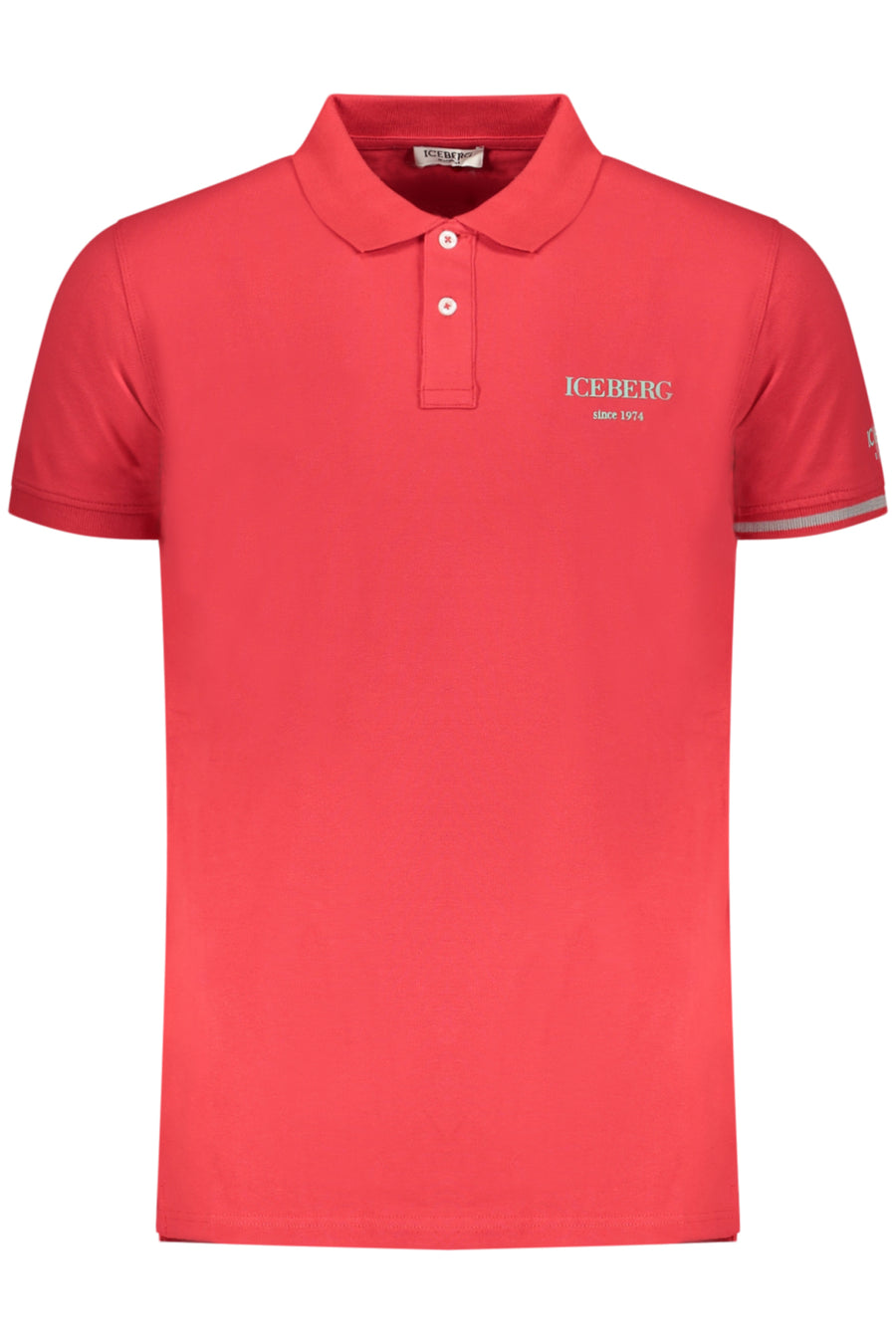 Iceberg Men's Short-Sleeved Polo Shirt, Red