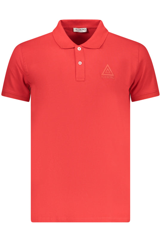 Iceberg Men's Short-Sleeved Polo Shirt, Red