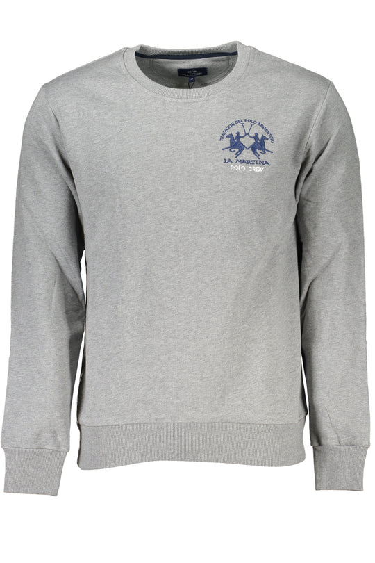 La Martina Men's Gray Zipless Sweatshirt
