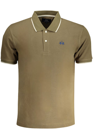 La Martina Men's Green Short-Sleeved Polo Shirt
