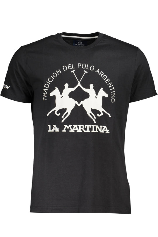 La Martina Men's Short Sleeve T-Shirt Black