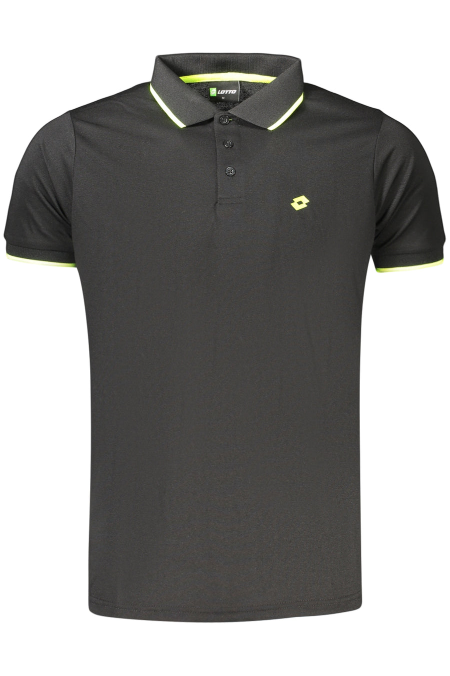 Lotto Men's Black Short-Sleeved Polo Shirt