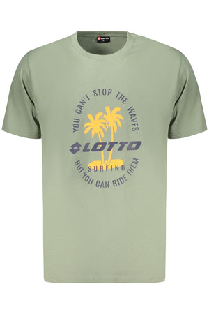 LOTTO T-SHIRT UOMO VERDE A MANICHE CORTE