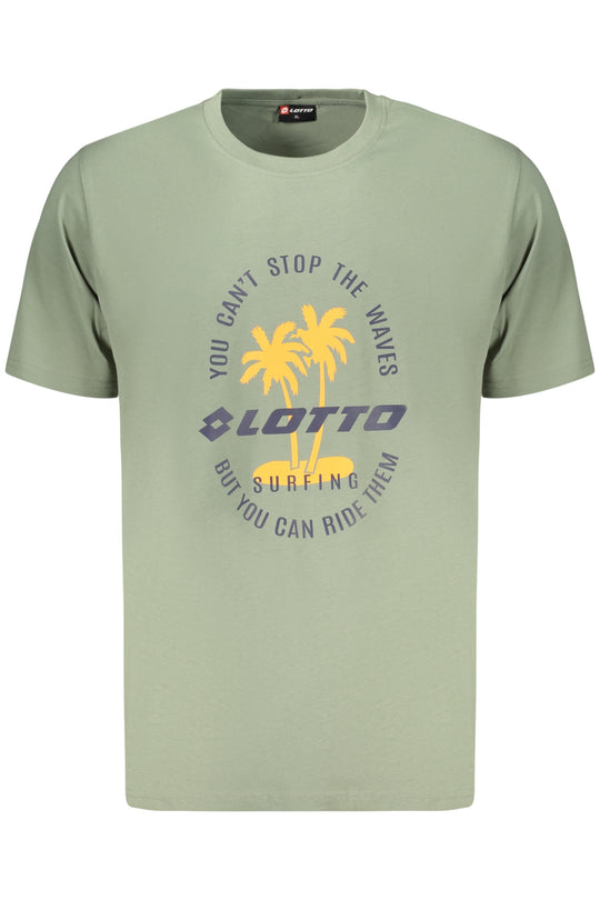 LOTTO T-SHIRT UOMO VERDE A MANICHE CORTE