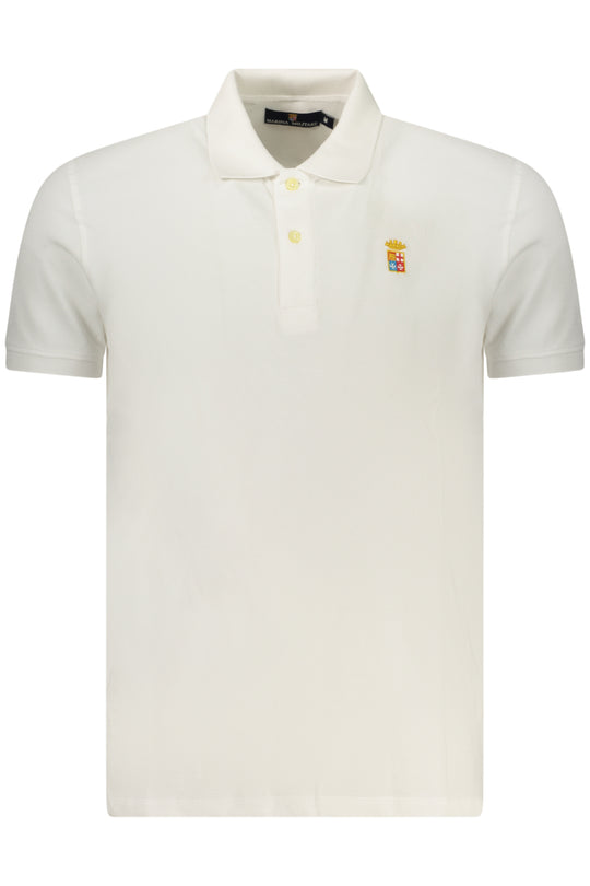 Marina Militare Navy Men's Short-Sleeved Polo Shirt, White