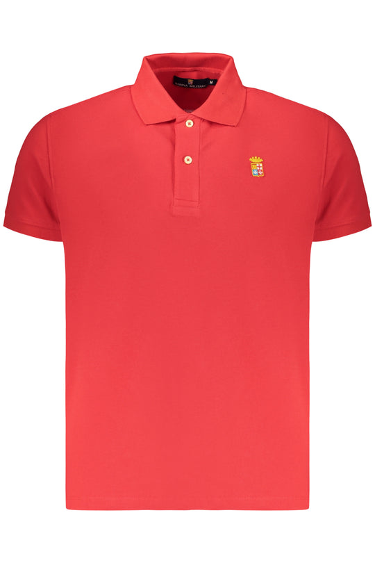 Marina Militare Men's Red Navy Short-Sleeve Polo Shirt