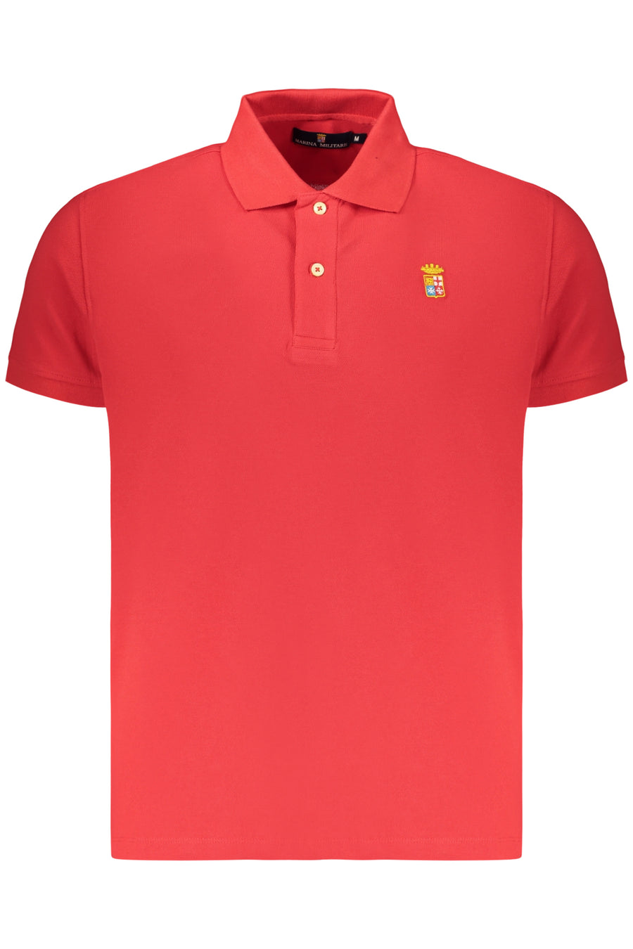 Marina Militare Men's Red Navy Short-Sleeve Polo Shirt