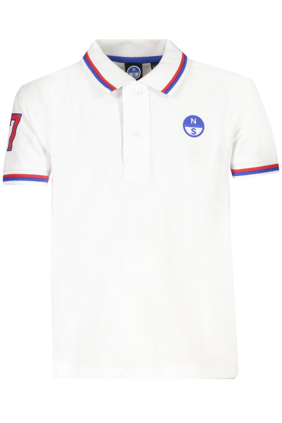 North Sails White Short Sleeved Polo Shirt for Children