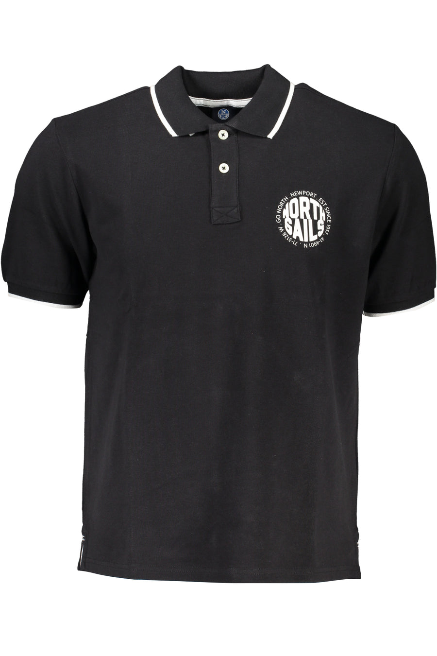 North Sails Men's Black Short Sleeved Polo Shirt
