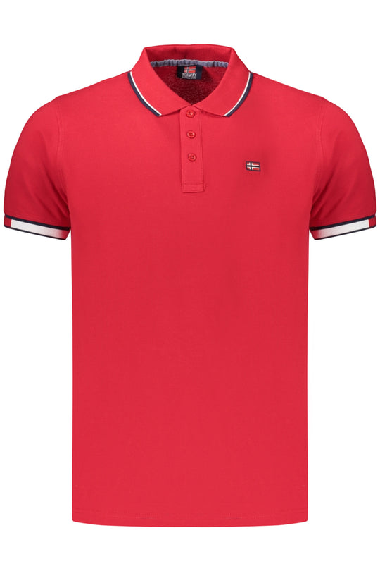 Norway 1963 Men's Short-Sleeved Polo Shirt, Red