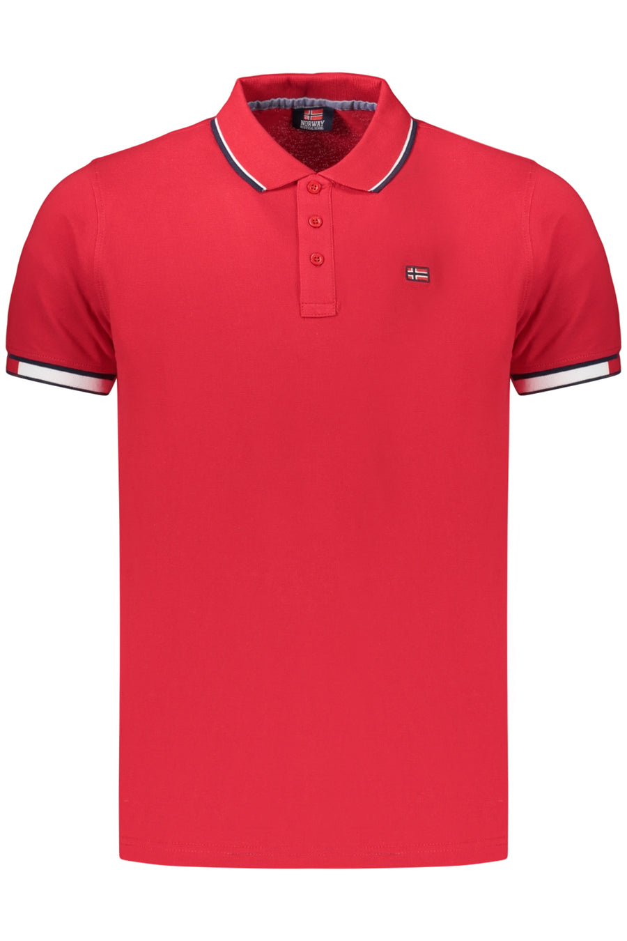Norway 1963 Men's Short-Sleeved Polo Shirt, Red