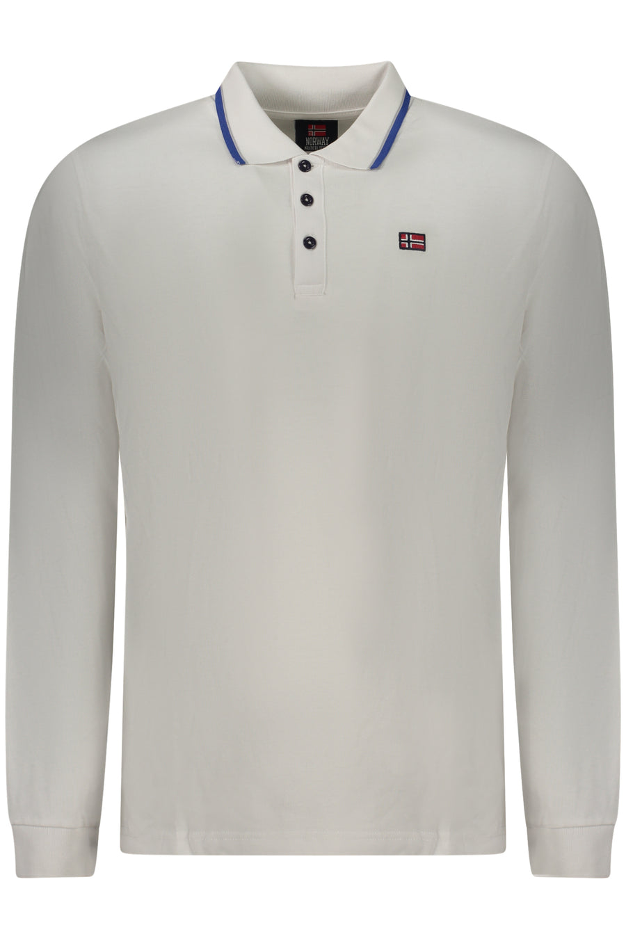 Norway 1963 Men's Long-Sleeved Polo Shirt White