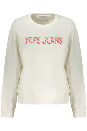 Pepe Jeans Women's White Zip-Up Sweatshirt