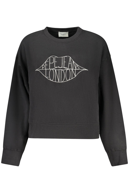 Pepe Jeans Women's Black Zip-Up Sweatshirt