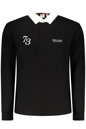 Pepe Jeans Men's Long-Sleeved Polo Shirt, Black