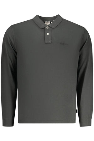 Pepe Jeans Men's Long-Sleeved Polo Shirt, Black