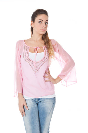 Phard Long Sleeve T-Shirt Women Pink
