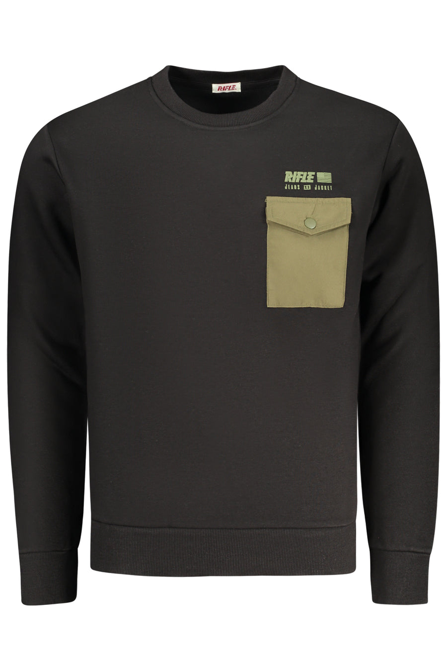 Rifle Men's Black Zip-Up Sweatshirt