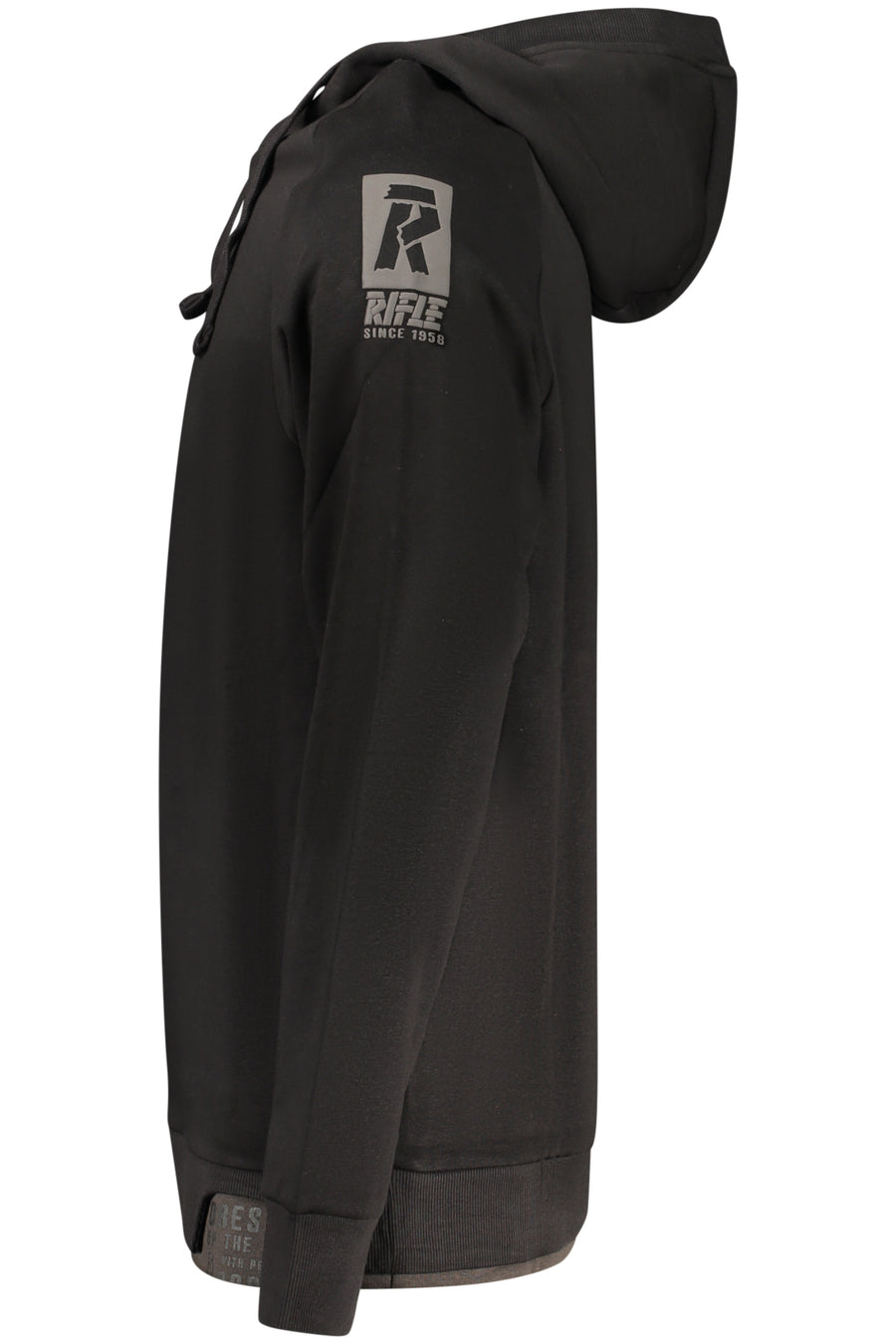 Rifle Men's Black Zip-Up Sweatshirt
