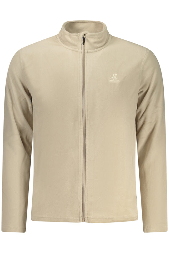 U.S. Grand Us Grand Men's Beige Zip-Up Sweatshirt