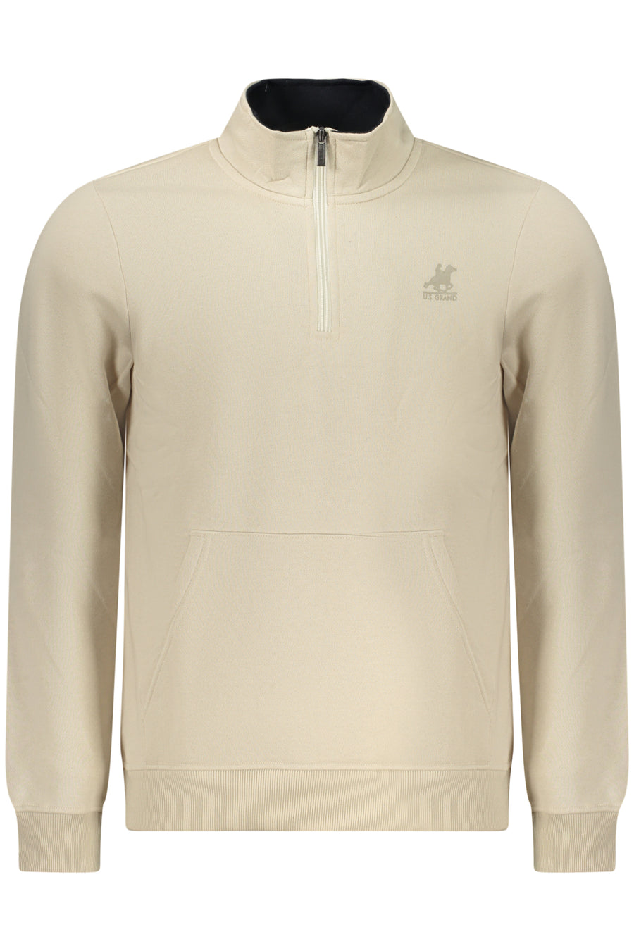 U.S. Grand Us Grand Men's Beige Zip-Up Sweatshirt