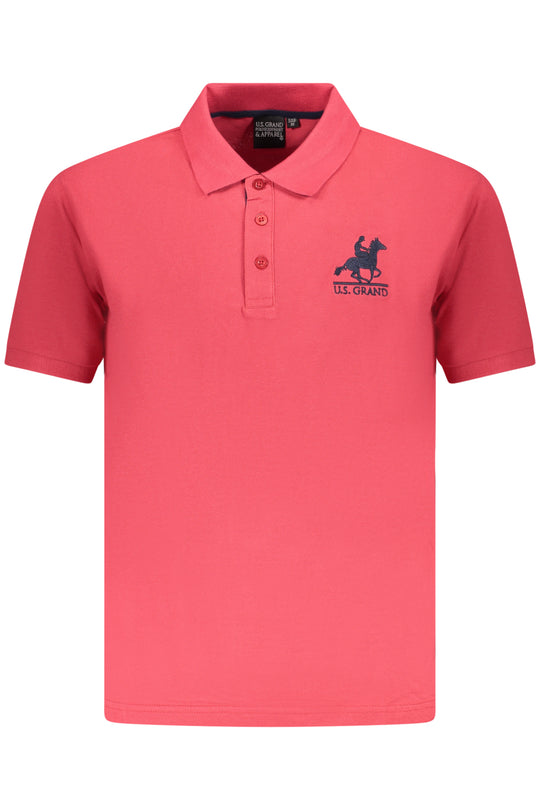 U.S. Grand Us Grand Men's Short-Sleeve Polo Shirt, Red